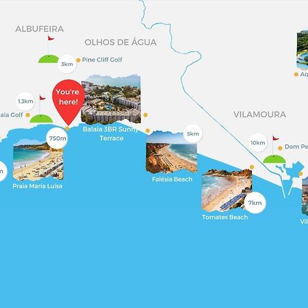 Balaia 3Br Sunny Terrace Apartment Albufeira Bagian luar foto